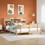 vidaXL Lit bibliothèque sans matelas 180x200 cm bois massif de pin