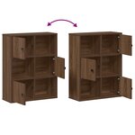 vidaXL Bibliothèque chêne marron 60x24x76 5 cm bois d'ingénierie