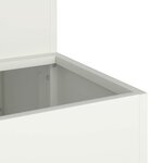 vidaXL Cache-pot de jardin Blanc 100 x 60 x 45 cm Acier