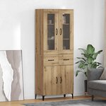 vidaXL Haut Armoire Montage mural Chêne artisanal 69 5 x 34 x 180 cm