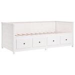 vidaXL Lit de jour sans matelas blanc 75x190 cm bois de pin massif