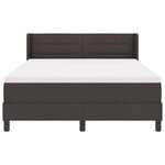 vidaXL Lit boxspring avec matelas Marron foncé 140 x 200 cm