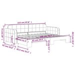 vidaXL Lit de jour avec gigogne sans matelas vert foncé 80x200 cm