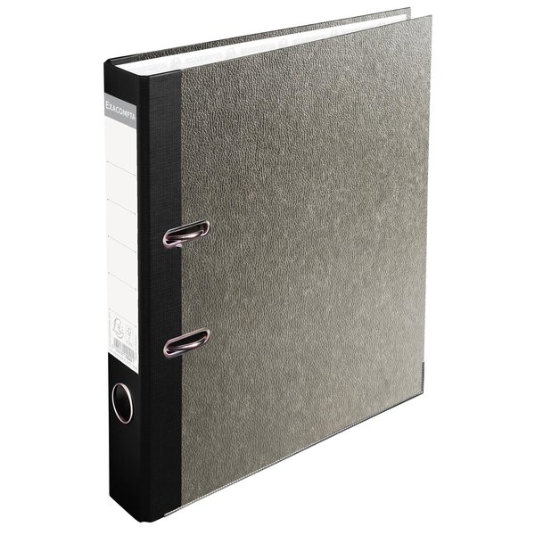 Classeur À Levier Papier Marbre Gris Dos De 50mm Prem'touch - Dos Couleur - A4. - Gris-dos Noir - Exacompta
