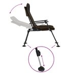 vidaXL Chaise de pêche avec accoudoir pliable taupe