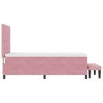 vidaXL Lit à ressorts avec matelas Rose 80 x 200 cm Velours
