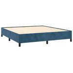 vidaXL Sommier à lattes de lit et matelas Bleu foncé 180x200cm Velours