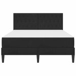 vidaXL Cadre de lit avec matelas Noir 140 x 200 cm Velours