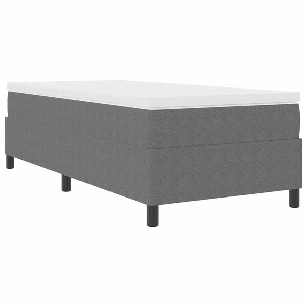 vidaXL Lit boxspring avec matelas - Gris clair 80 x 200 cm en velours côtelé