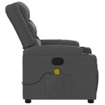 vidaXL Fauteuil de massage inclinable Gris foncé Tissu