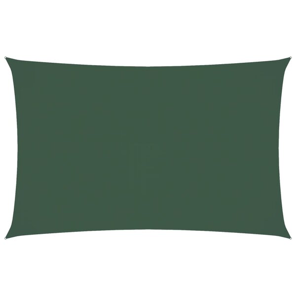 vidaXL Voile de parasol tissu oxford rectangulaire 5x8 m vert foncé