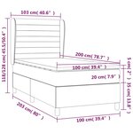 vidaXL Sommier à lattes de lit avec matelas Noir 100x200 cm Velours