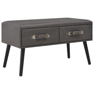 Banc banquette avec tiroirs 80 cm similicuir gris 02_0010812