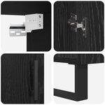 vidaXL Haut Armoire 2 Pièces Chêne noir Bois d'ingénierie