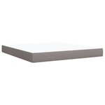 vidaXL Sommier à lattes de lit avec matelas Taupe 180x200 cm Tissu