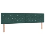 vidaXL Tête de lit LED avec bandes LED Vert foncé 200 cm Velours