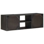 vidaXL Meuble TV avec étagère avec stockage Laiton 105 x 30 x 35 cm