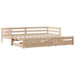 vidaXL Lit de jour avec tiroirs sans matelas 90x200 cm bois massif