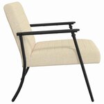 vidaXL fauteuil Crème 59 x 75 x 78 cm tissu