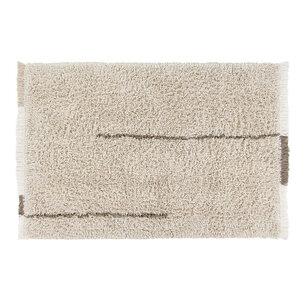 Tapis laine poils longs - naturel marron - 200 x 300 cm