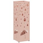vidaXL Porte-parapluie Rose 15 5 x 15 5 x 49 cm Métal
