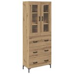 vidaXL Haut Armoire 2 Pièces Chêne artisanal Bois d'ingénierie