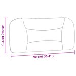 vidaXL Coussin de tête de lit noir 90 cm similicuir