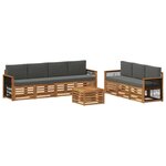 vidaXL Ensembles de canapés 8 pc Bois d'Acacia Massif