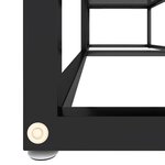 vidaXL Meuble TV Noir 140x40x40 5 cm Verre trempé