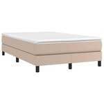 vidaXL Sommier à lattes de lit matelas cappuccino 120x190cm similicuir