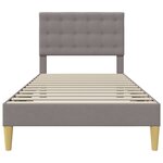 vidaXL Cadre de lit avec tête de lit Taupe 90 x 190 cm Tissu