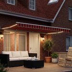 vidaXL Auvent rétractable électrique Orange  Noir et Blanc 4 × 3 5 m
