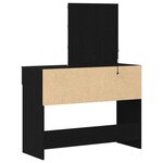 vidaXL Table de Toilette avec tiroir Chêne noir 100 x 40 x 130 cm