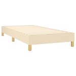 vidaXL Sommier à lattes de lit avec matelas LED Crème 80x200 cm Tissu