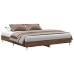 vidaXL Cadre de lit sans matelas chêne marron 160x200 cm