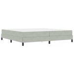 vidaXL Lit à ressorts avec matelas Gris clair 200 x 200 cm tissu