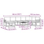 vidaXL Ensemble de canapés d'extérieur 9 pc Naturel et Beige