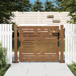 vidaXL Portail de jardin 105x80 cm acier corten conception de carré