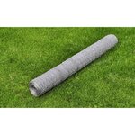 vidaXL Grillage pour volière Acier galvanisé 25 x 0 75 m Argenté