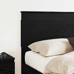 vidaXL Tête de lit Chêne noir 135 cm Bois d'ingénierie