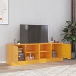vidaXL Meubles TV 2 Pièces jaune moutarde 67x39x44 cm acier