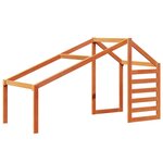 vidaXL Lit superposé avec toit cire marron 90x200cm bois de pin massif