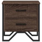 vidaXL Tables de chevet 2Pièces chêne marron 40x41x40cm bois d'ingénierie