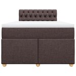 vidaXL Sommier à lattes de lit et matelas marron foncé 120x190cm tissu
