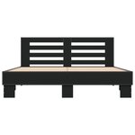 vidaXL Cadre de lit sans matelas noir 150x200 cm
