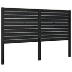 vidaXL Tête de lit Noir 156x4x100 cm Bois massif de pin