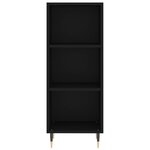 vidaXL Buffet haut Noir 34 5x34x180 cm Bois d'ingénierie