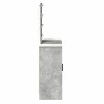 vidaXL Table de Toilette avec stockage Gris clair 102 x 33 x 135 cm