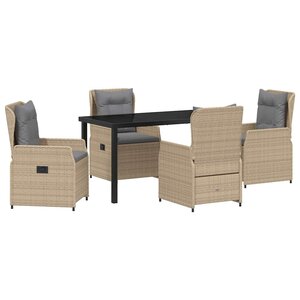 vidaXL Ensemble de salle à manger pour jardin 5 Pièces polyrotin