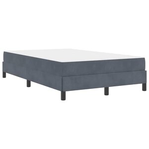 vidaXL Lit boxspring avec matelas Gris foncé 120 x 220 cm Velours